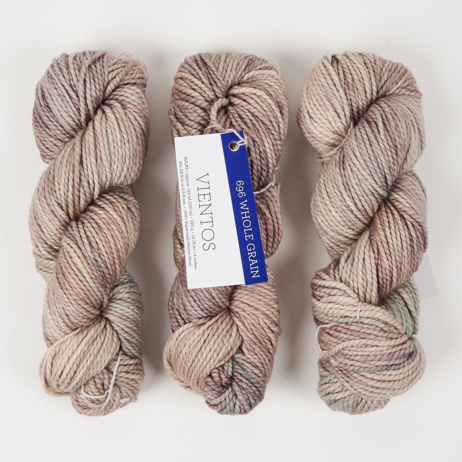 Malabrigo VIENTOS - WHOLE GRAIN Merino wool Chunky multicolour grey Yarn