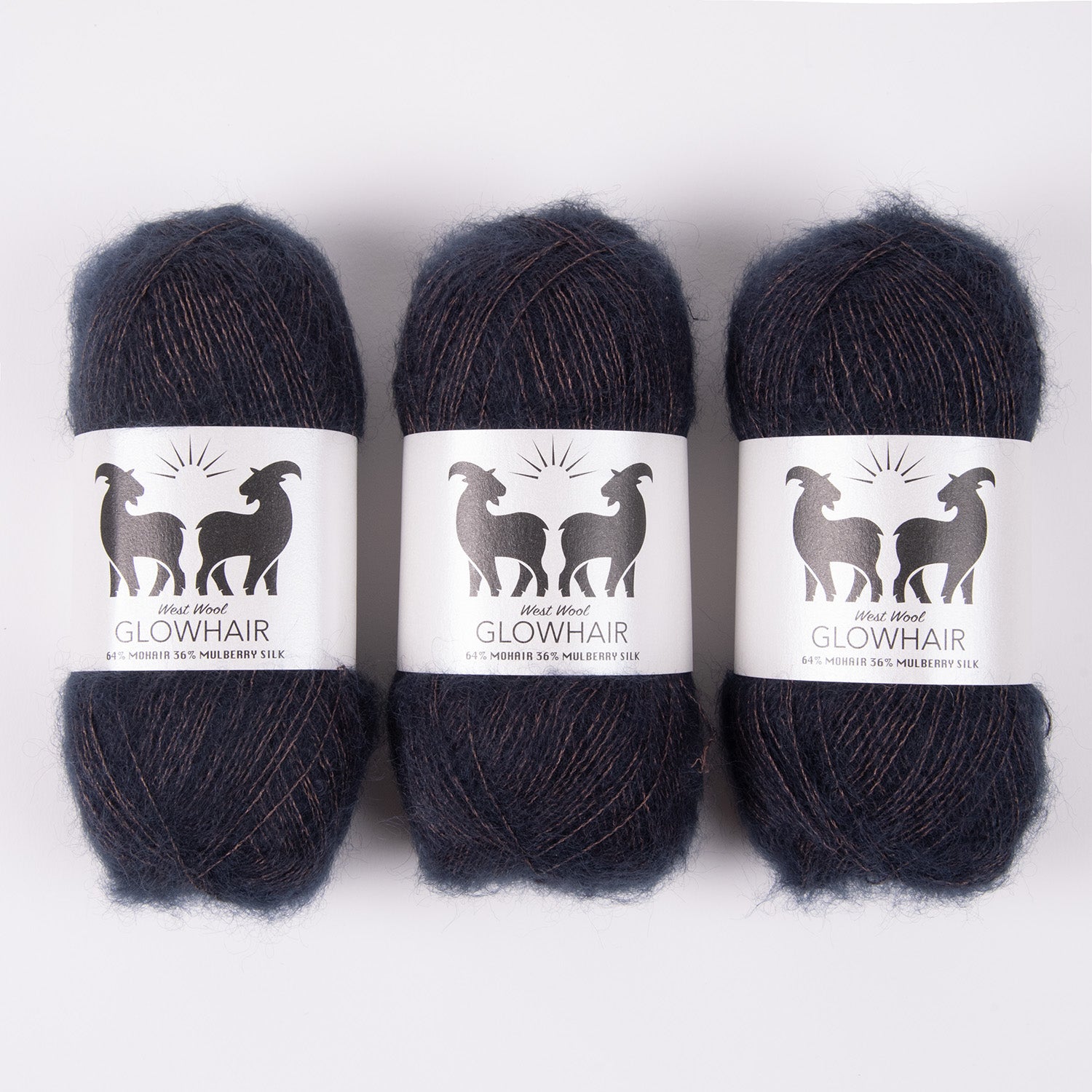West Wool GLOWHAIR - MARINIÈRE Mohair Silk Lace blue Yarn