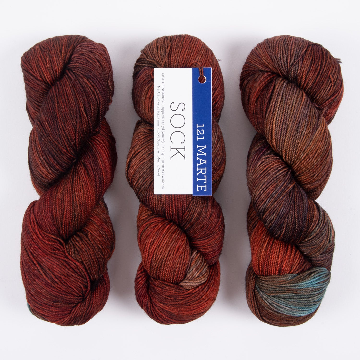 Malabrigo MALABRIGO SOCK - MARTE Merino wool Light Fingering red Yarn