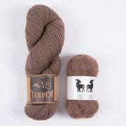 West Wool BRIOSHAWL DK - MOCHA Merino wool Mohair Silk DK Westknits Kits