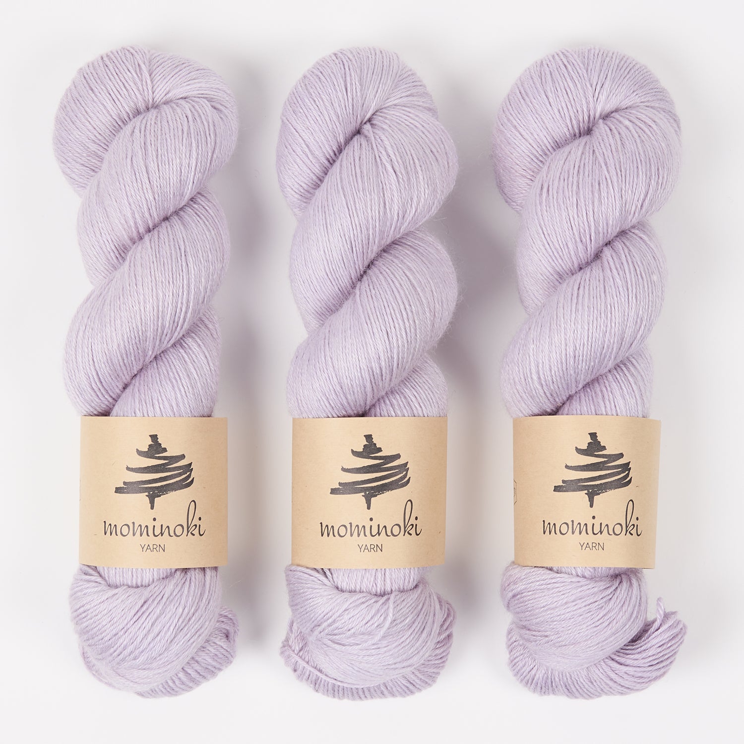 Mominoki Yarn RAMIE SILK - PRINCESS LILAC Wool Ramie Silk Fingering purple Yarn