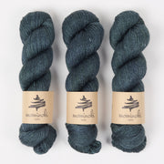 Mominoki Yarn RAMIE SILK - SCHWARZWALD Wool Ramie Silk Fingering blue Yarn