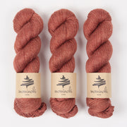 Mominoki Yarn RAMIE SILK - TERRACOTTA Wool Ramie Silk Fingering brown Yarn