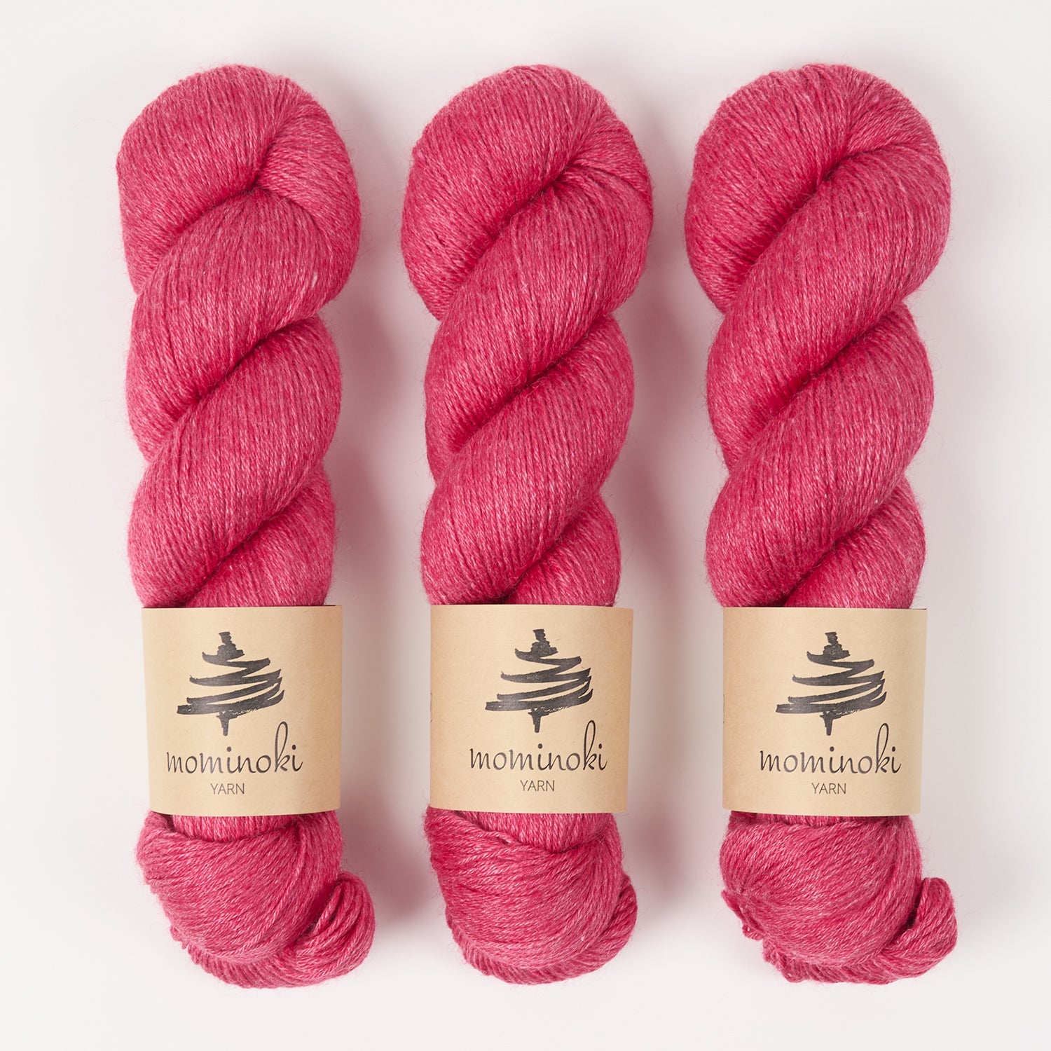 Mominoki Yarn RAMIE SILK - ASAMI RED Wool Ramie Silk Fingering red Yarn