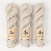 Mominoki Yarn RAMIE SILK - MILK TEA Wool Ramie Silk Fingering cream Yarn
