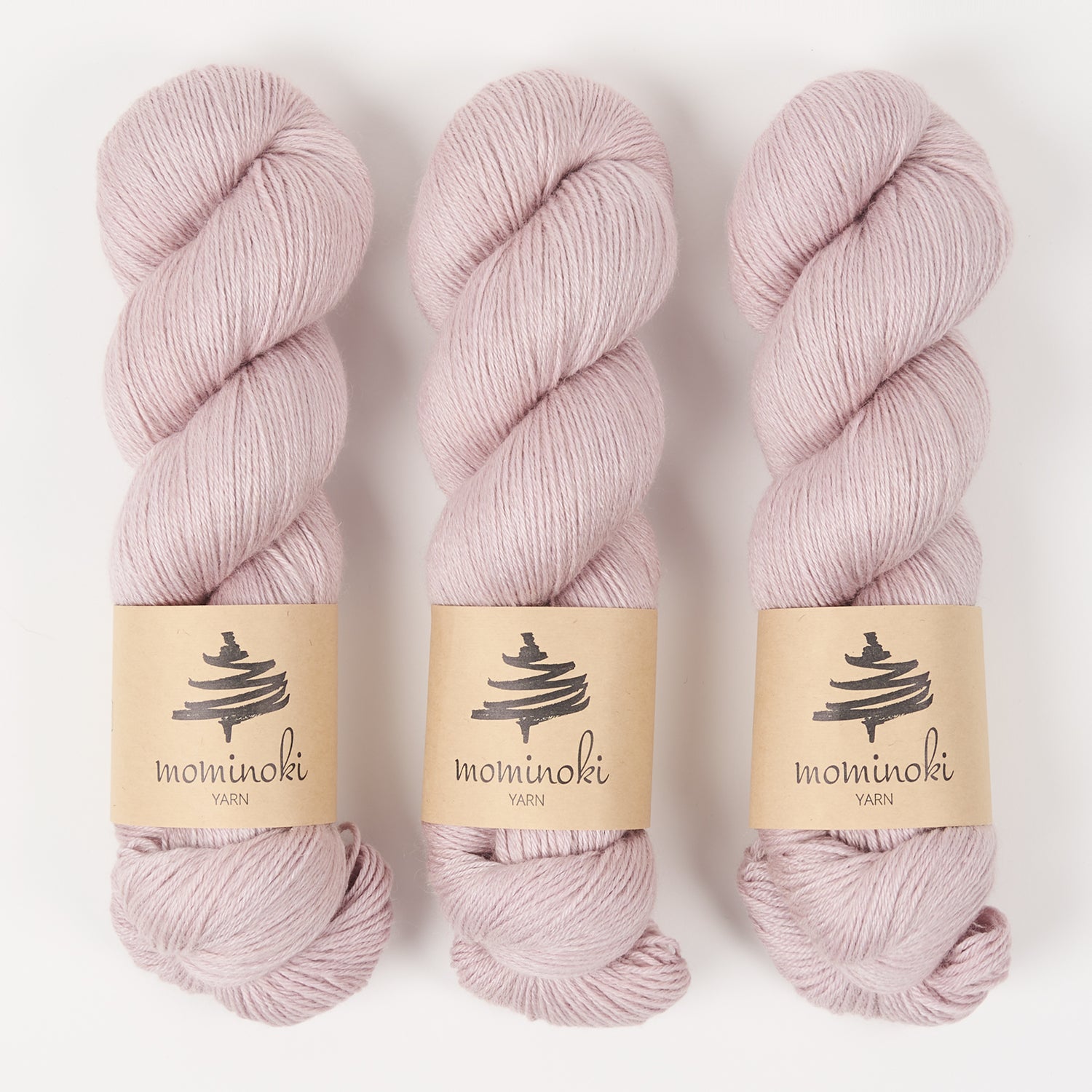 Mominoki Yarn RAMIE SILK - SAKURA Wool Ramie Silk Fingering pink Yarn