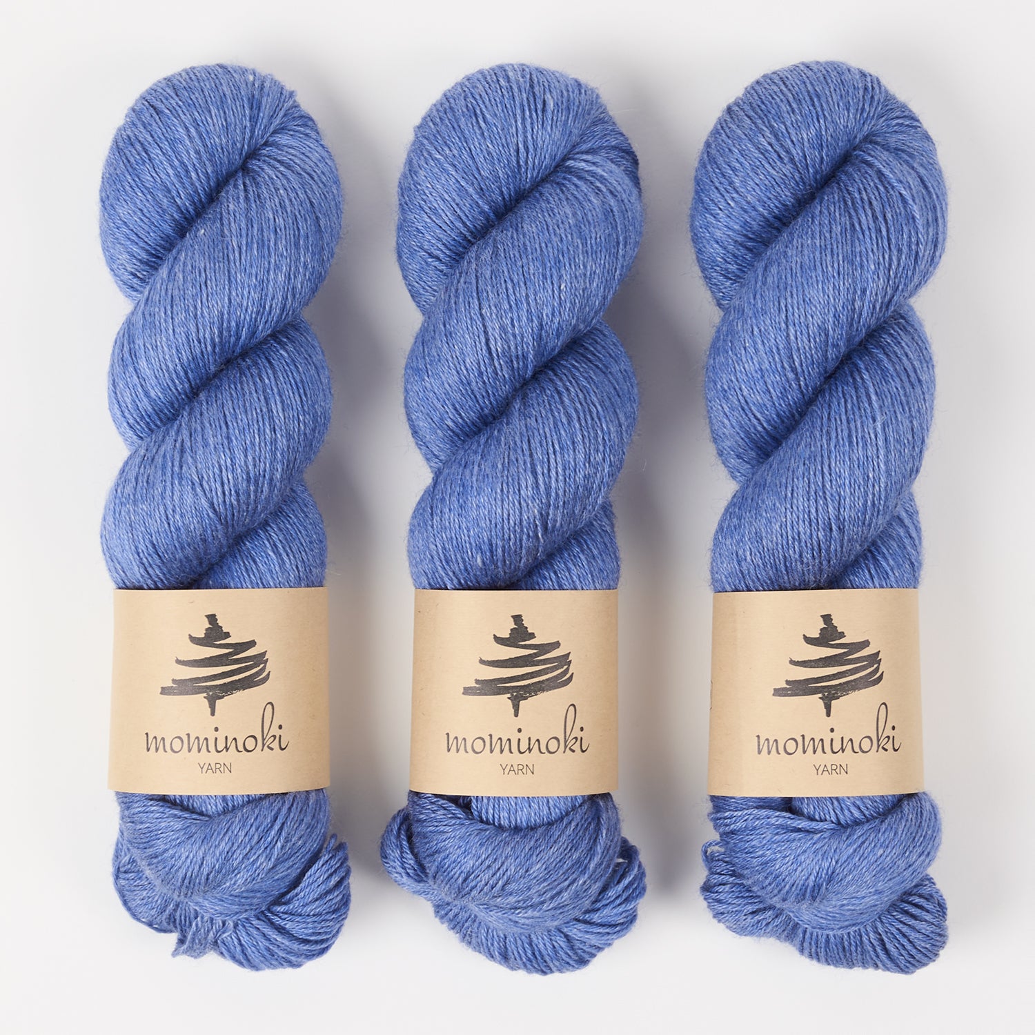 Mominoki Yarn RAMIE SILK - ULTRAMARINE Wool Ramie Silk Fingering blue Yarn