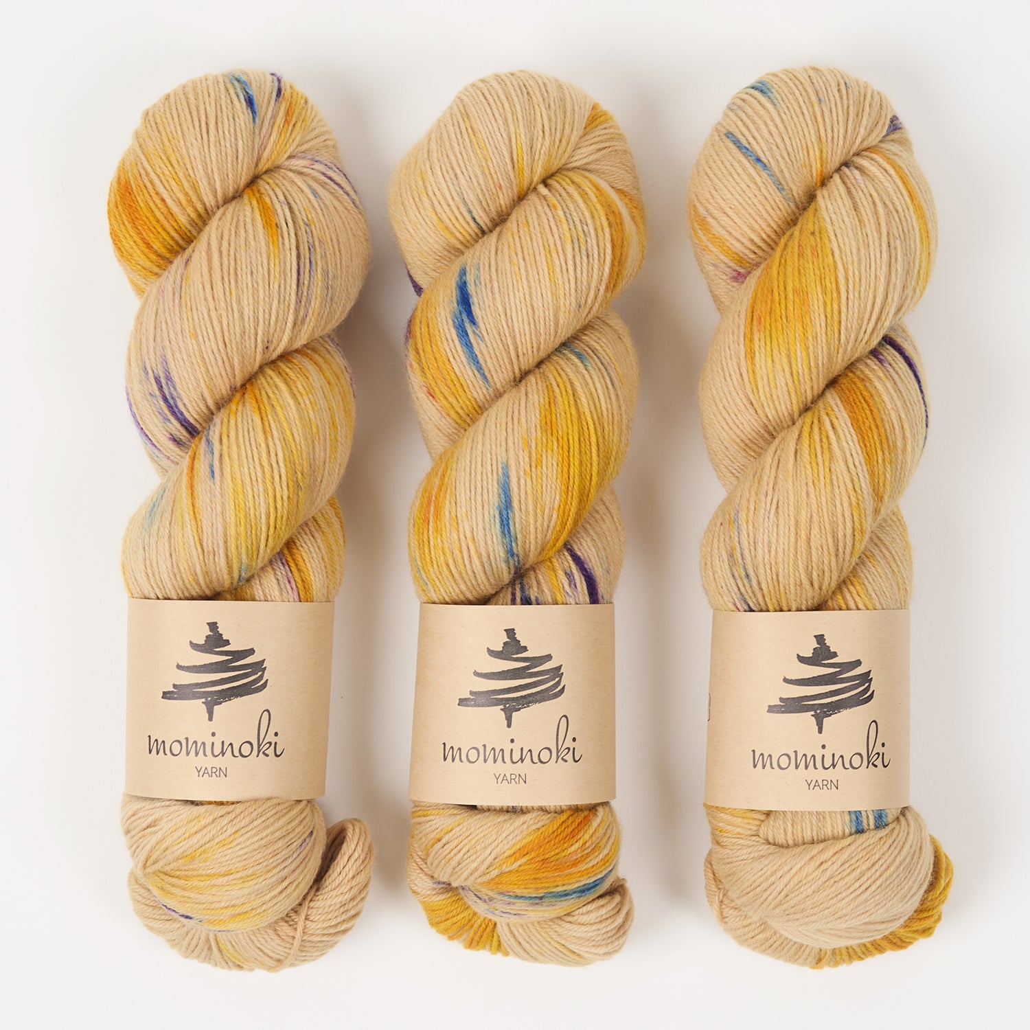 Mominoki Yarn SOCK FINE 4PLY - AVANT GARDE Polyamide Merino wool Fingering yellow Yarn