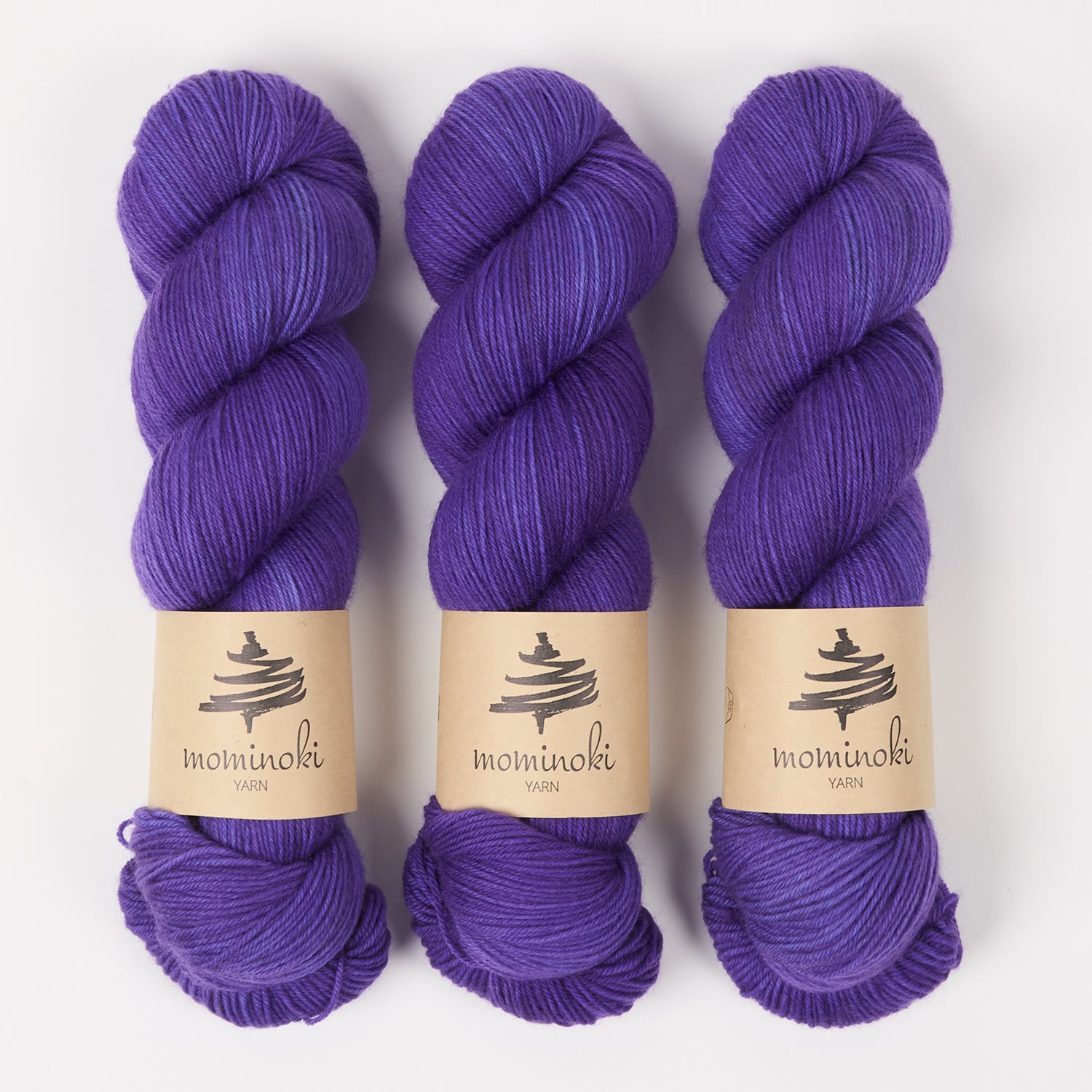Mominoki Yarn SOCK FINE 4PLY - BRILLIANT BLUE Polyamide Merino wool Fingering purple Yarn