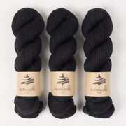 Mominoki Yarn SOCK FINE 4PLY - INK Polyamide Merino wool Fingering black Yarn