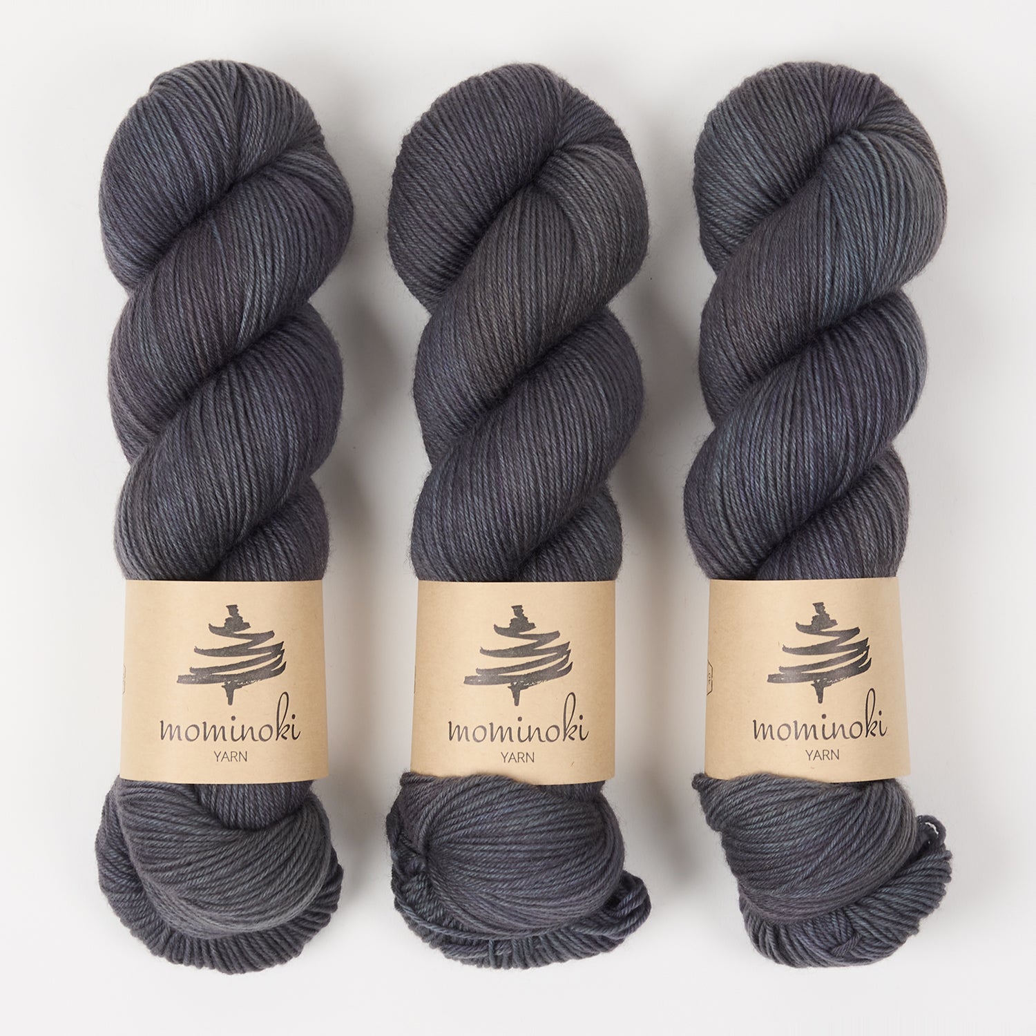 Mominoki Yarn SOCK FINE 4PLY - MYSTIC FOREST Polyamide Merino wool Fingering grey Yarn