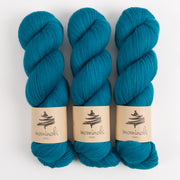 Mominoki Yarn SOCK FINE 4PLY - TEAL BLAST Polyamide Merino wool Fingering turquoise blue Yarn