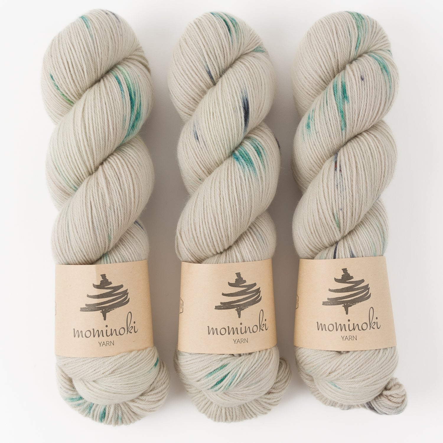 Mominoki Yarn SOCK FINE 4PLY - ABISKO Polyamide Merino wool Fingering grey Yarn