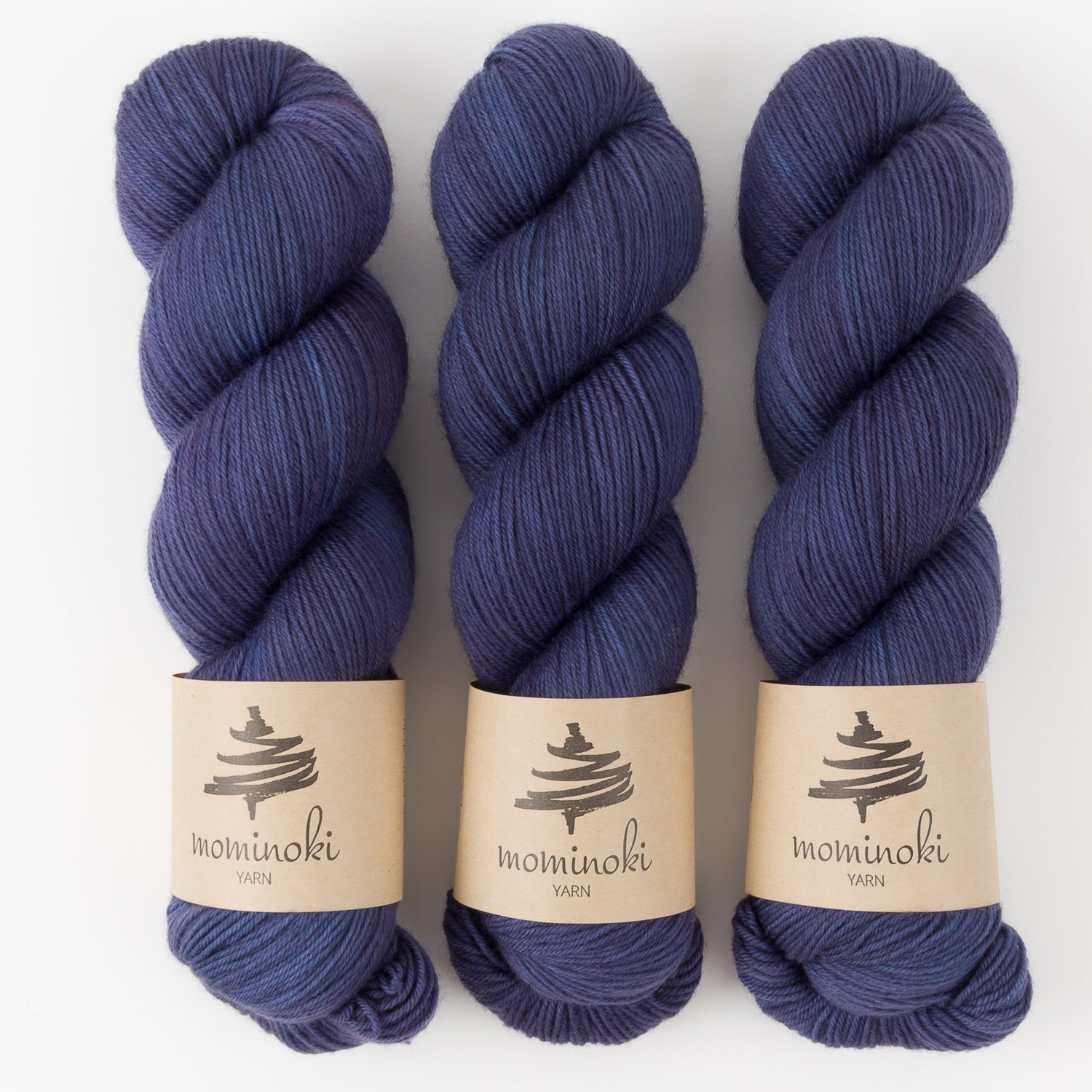 Mominoki Yarn SOCK FINE 4PLY - NIGHT PURPLE Polyamide Merino wool Fingering blue Yarn