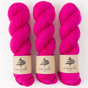 Mominoki Yarn SOCK FINE 4PLY - ORIENTAL PINK Polyamide Merino wool Fingering pink neon Yarn