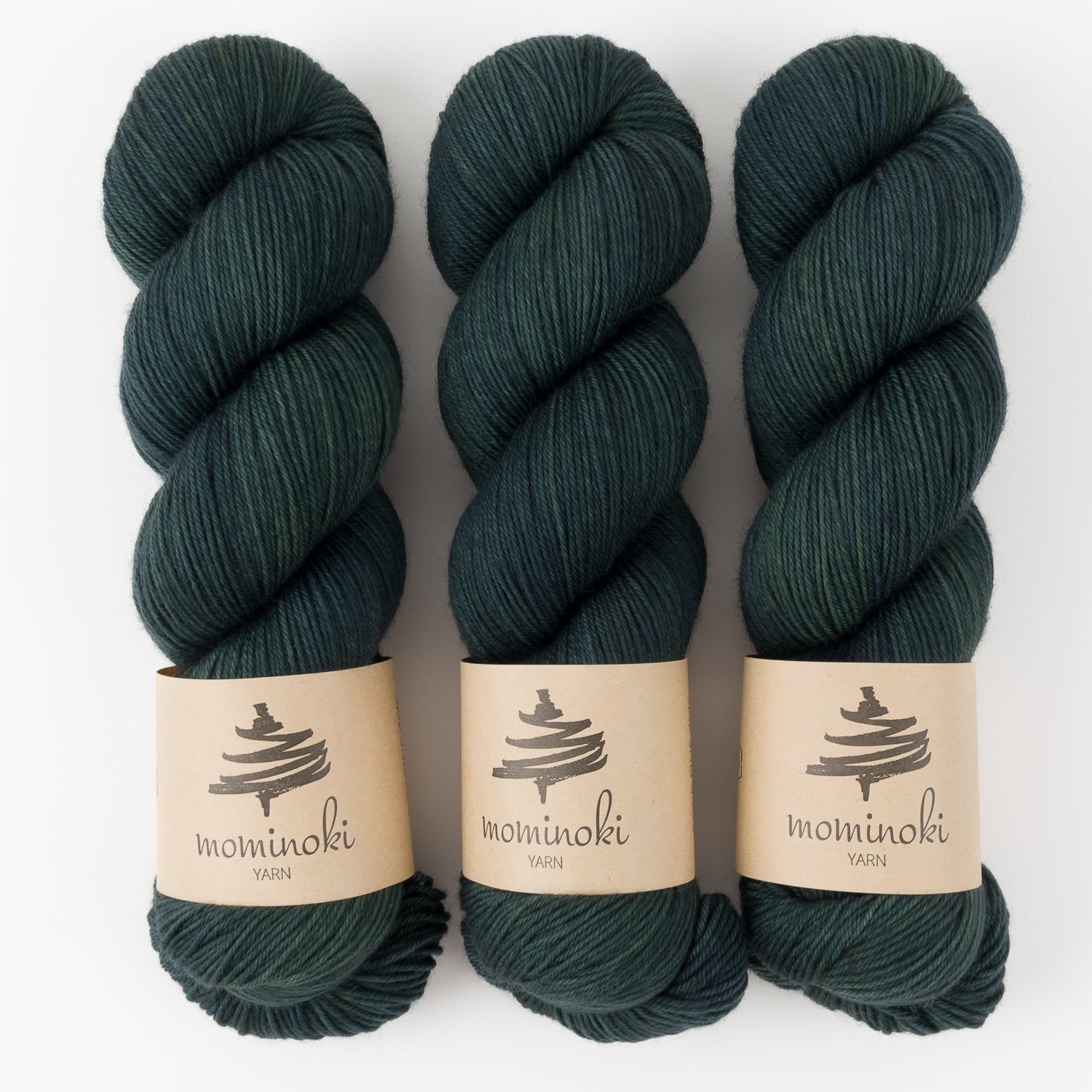 Mominoki Yarn SOCK FINE 4PLY - SCHWARZWALD Polyamide Merino wool Fingering green Yarn