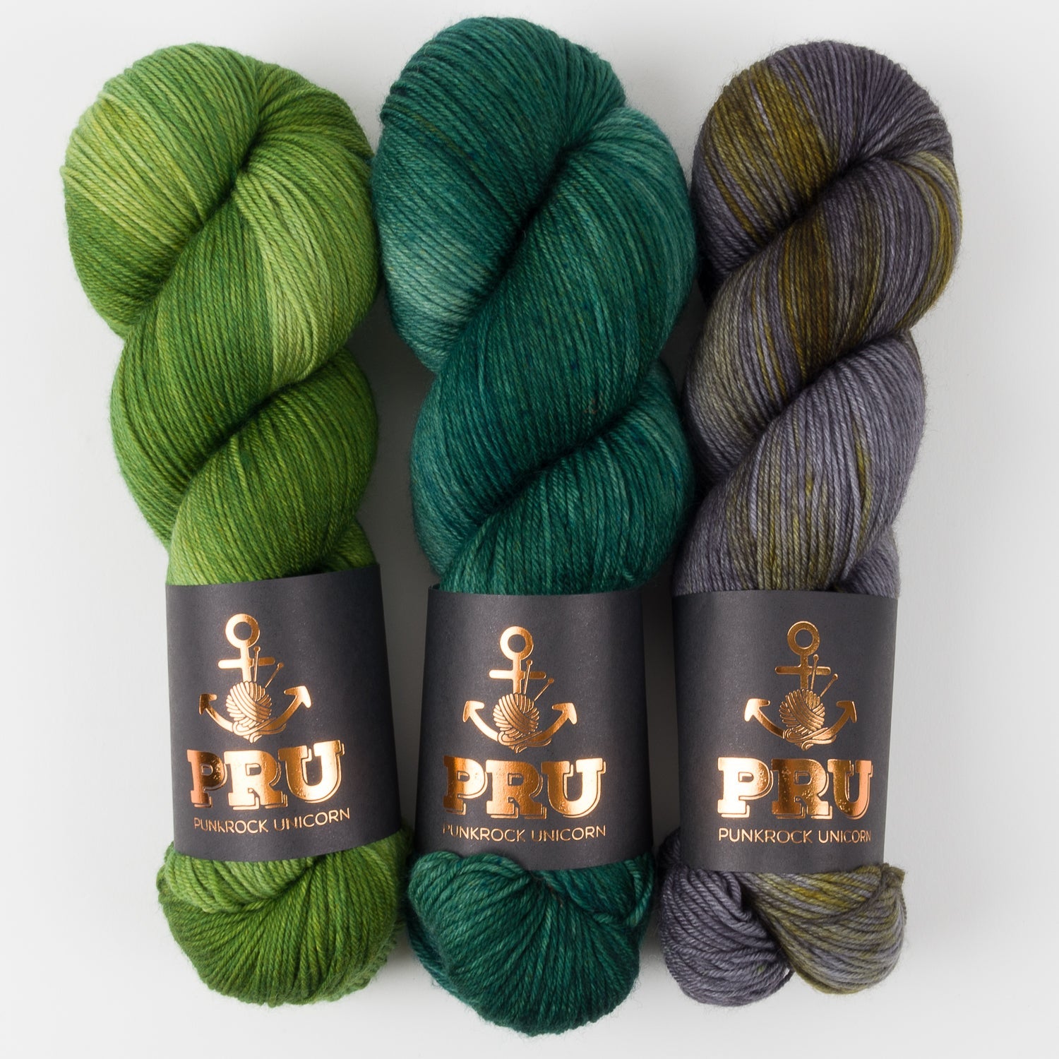 Punk Rock Unicorn WESTKNITS KIT - MOSSY FOREST Merino wool Nylon Fingering green Westknits Kits