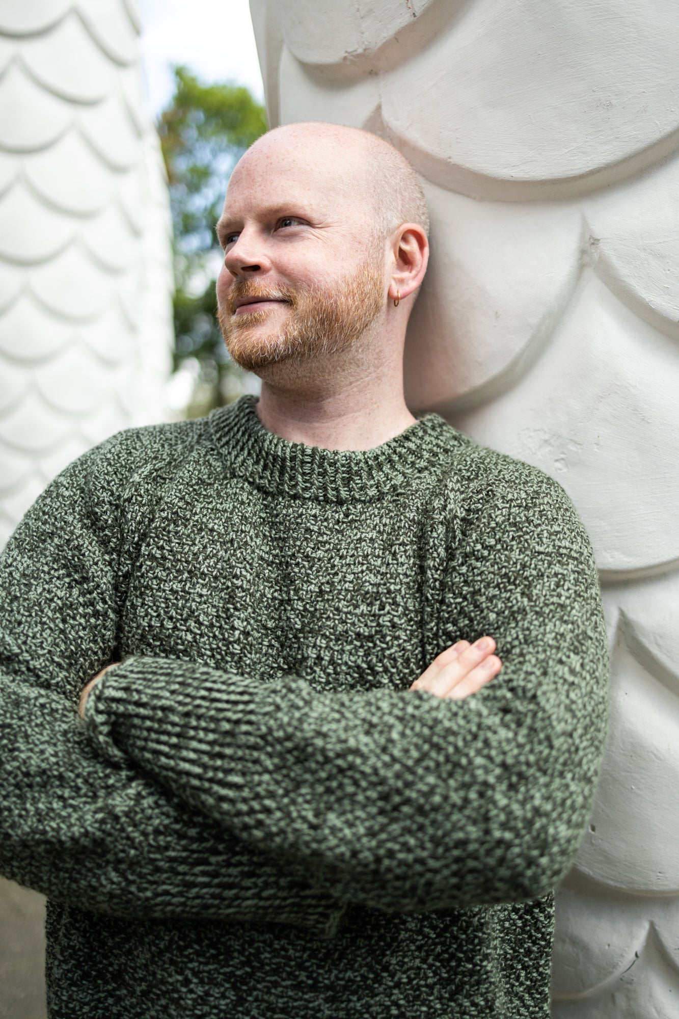 MOSSY MARLED RAGLAN PATTERN
