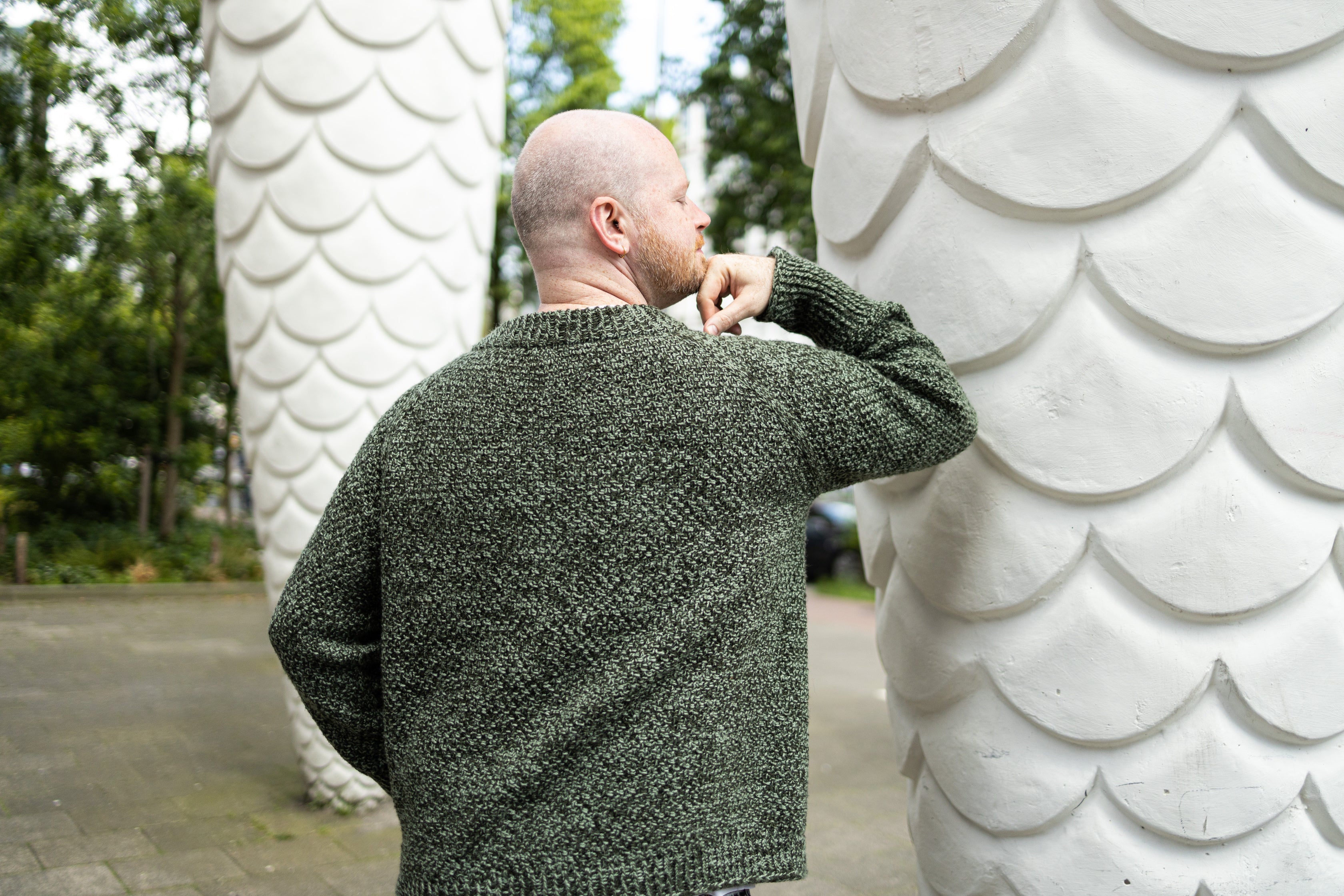 MOSSY MARLED RAGLAN PATTERN