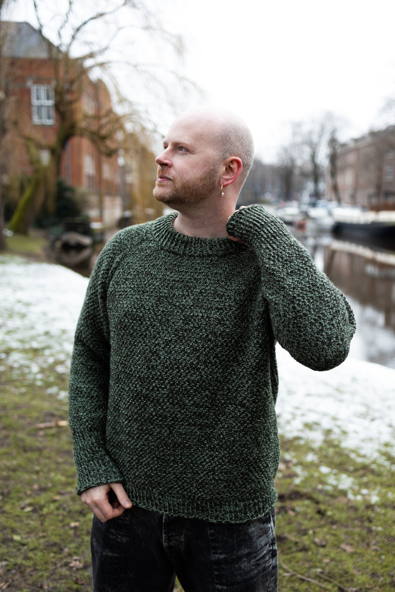 MOSSY MARLED RAGLAN PATTERN