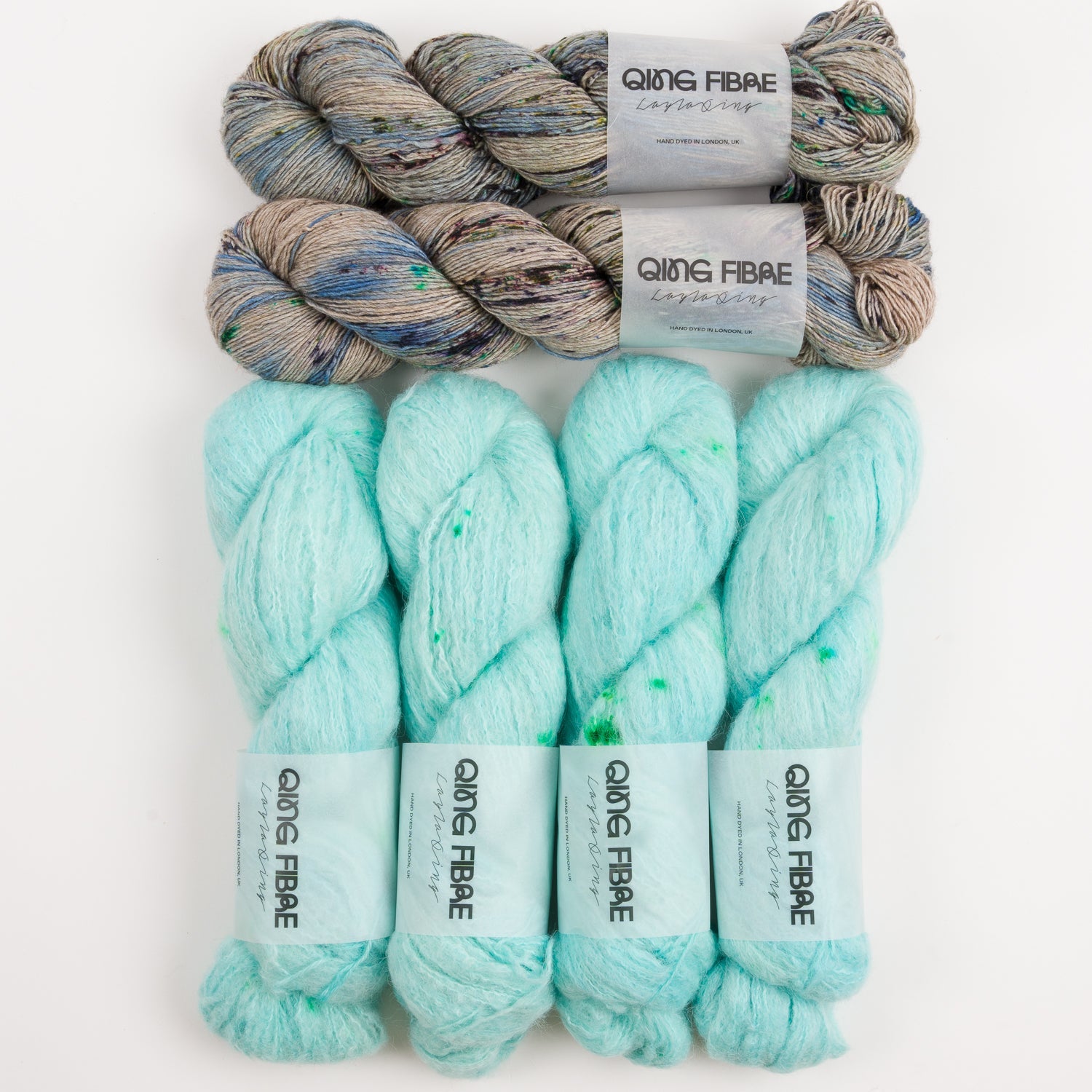 Qing Fibre NASSAU LIGHTS Merino wool Silk Yak Alpaca Mixed Weight Quick Kits