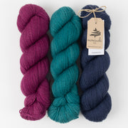 Mominoki Yarn DARK JEWELS Wool Fingering Quick Kits