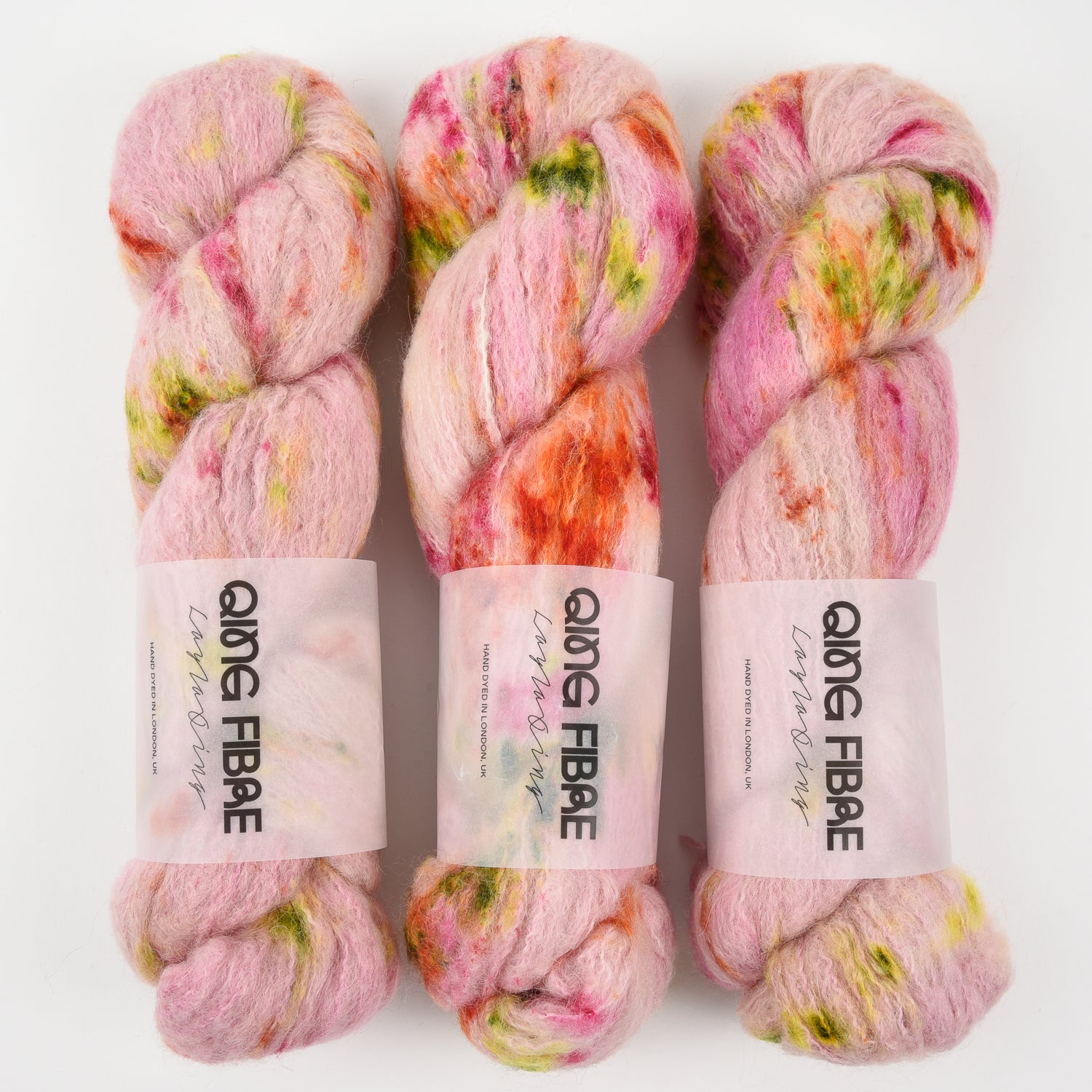 Qing Fibre MELTED BABY SURI - NECTAR Alpaca Merino wool Silk pink Yarn