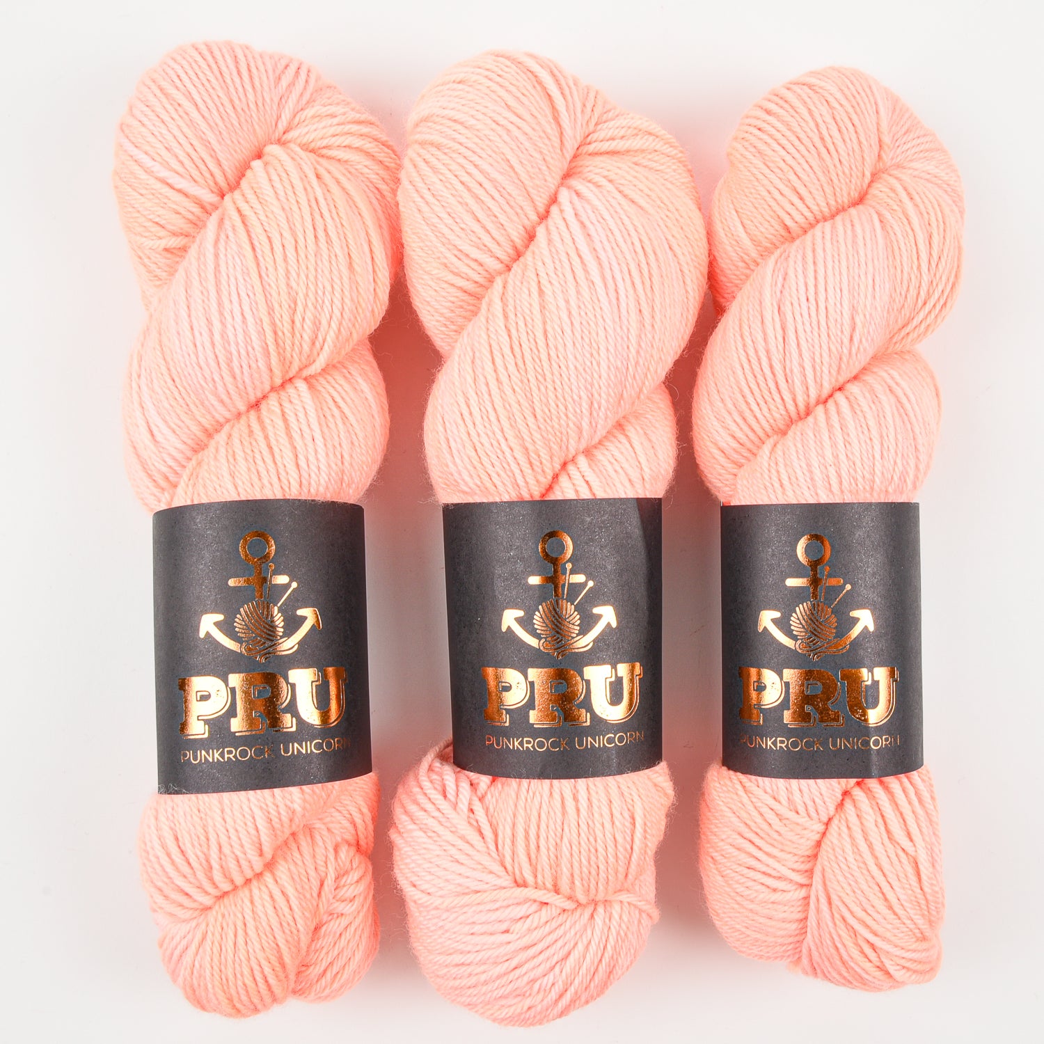 Punk Rock Unicorn SOUL DK - NEON PEACH Merino wool Nylon DK Sock pink peach coral Yarn