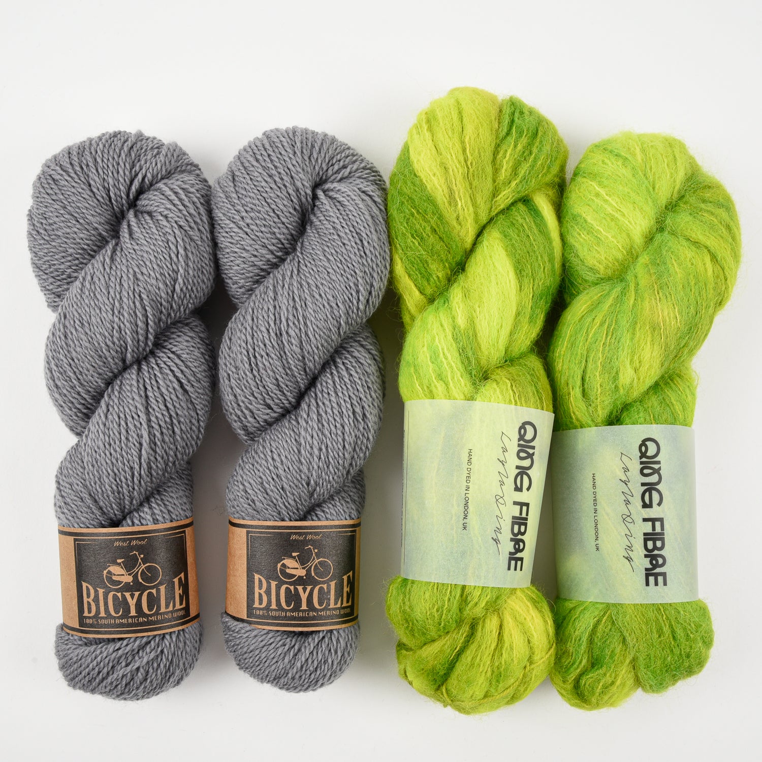Qing Fibre NEVER GRUELING Alpaca Merino wool Silk Mixed Weight Quick Kits