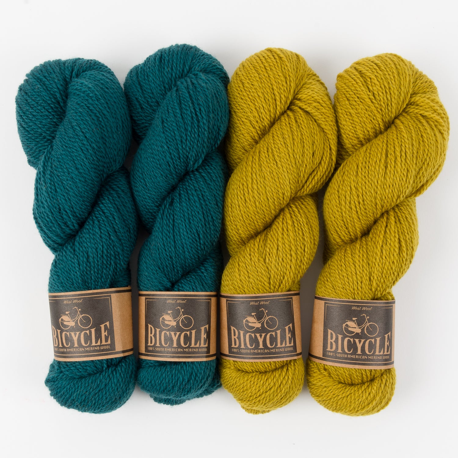 West Wool NORDIC MUSTARD Merino wool Fingering Quick Kits