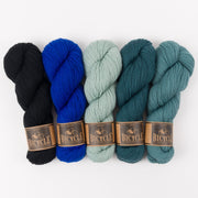 West Wool ELECTRIC SEA Merino wool Fingering Quick Kits