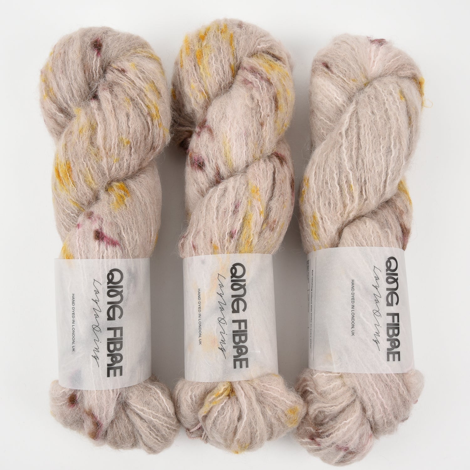 Qing Fibre MELTED BABY SURI - NOUGAT Alpaca Merino wool Silk Yarn