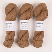 Imagine BABY ALPACA - 206 NATURAL LIGHT BROWN Alpaca Fingering brown Yarn