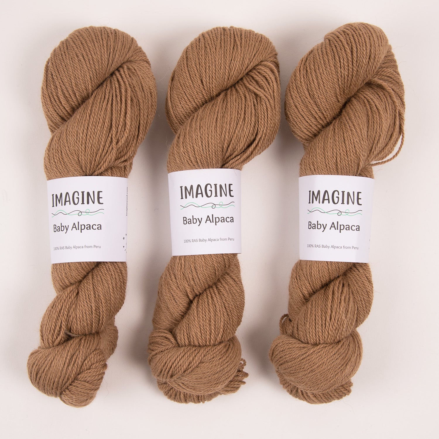 Imagine BABY ALPACA - 206 NATURAL LIGHT BROWN Alpaca Fingering brown Yarn