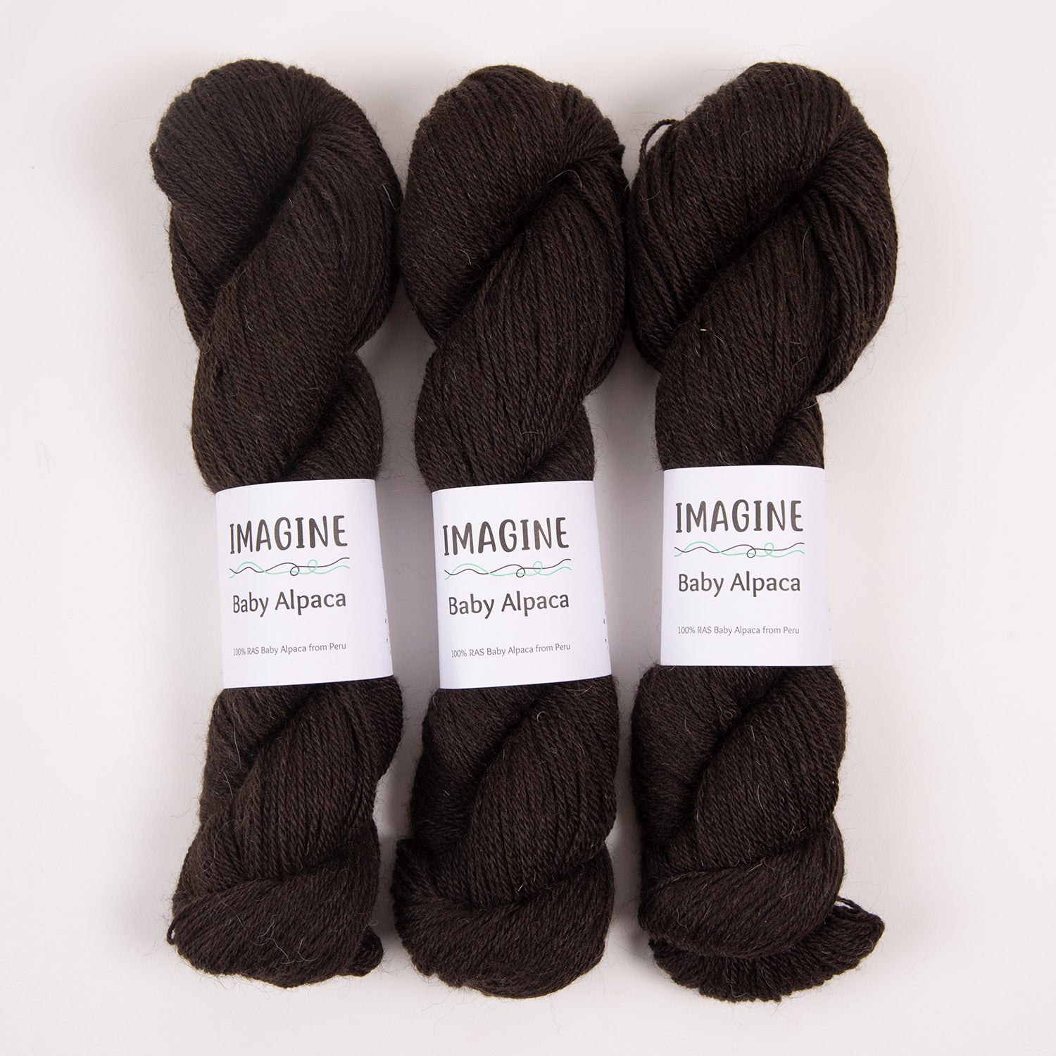 Imagine BABY ALPACA - 410 NATURAL DARK BROWN Alpaca Fingering brown Yarn