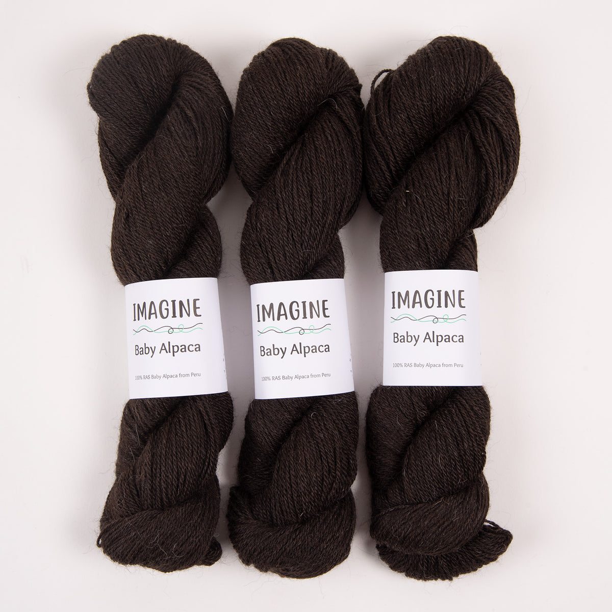 Imagine BABY ALPACA - 410 NATURAL DARK BROWN Alpaca Fingering brown Yarn