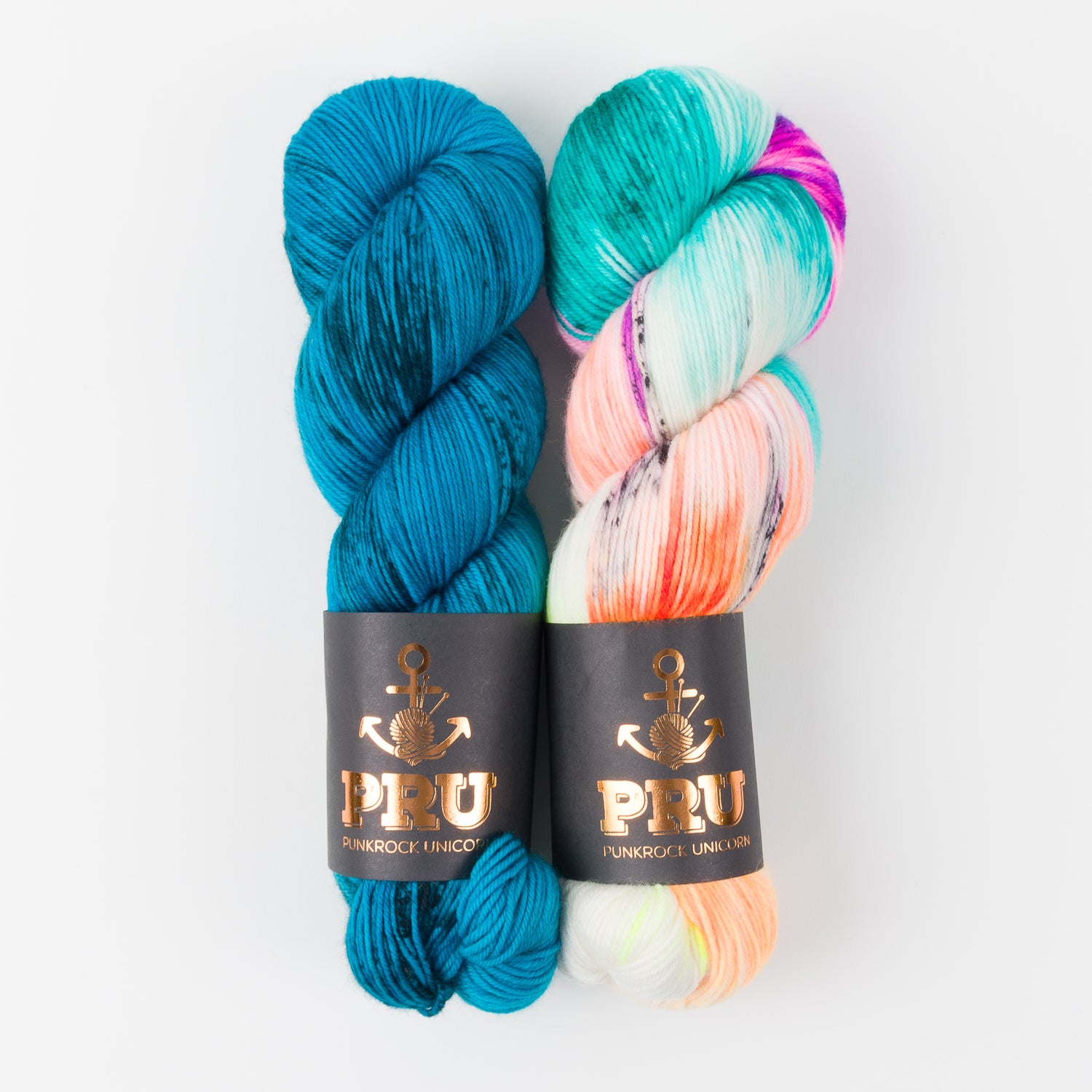 Punk Rock Unicorn NEON ICE Merino wool Nylon Fingering Quick Kits