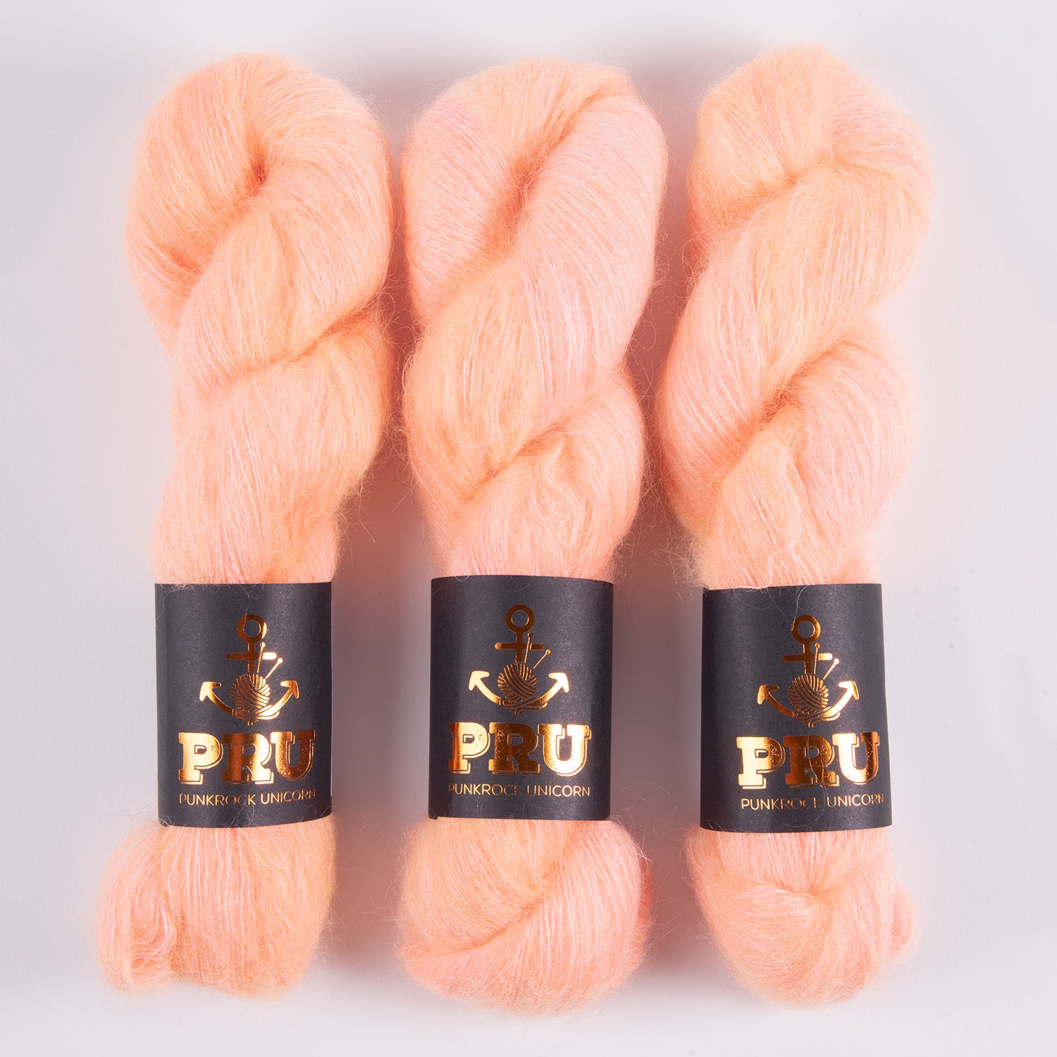 Punk Rock Unicorn MOE - NEON PEACH Kid Mohair Silk Lace pink peach Yarn