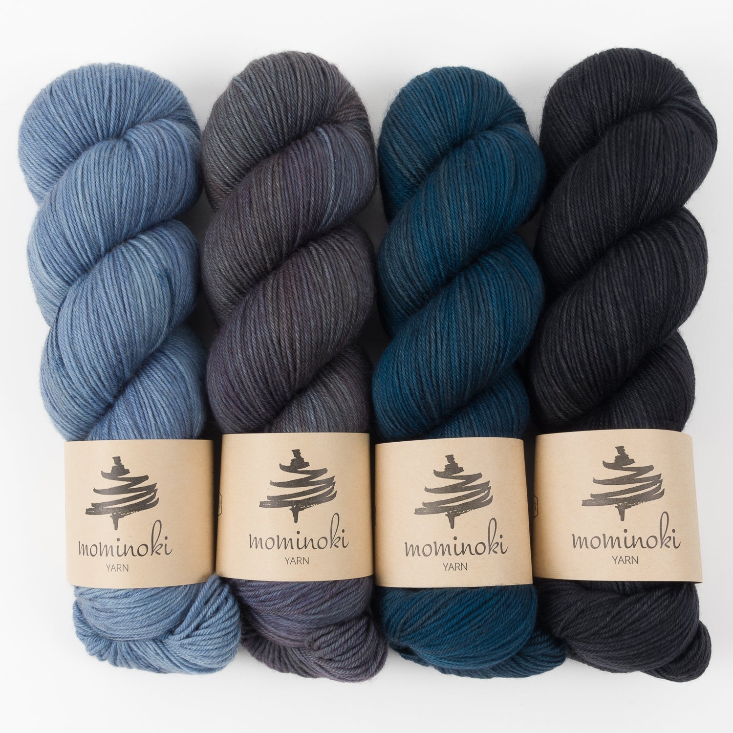 Mominoki Yarn OCEAN GRADIENT Merino wool Polyamide Fingering Quick Kits
