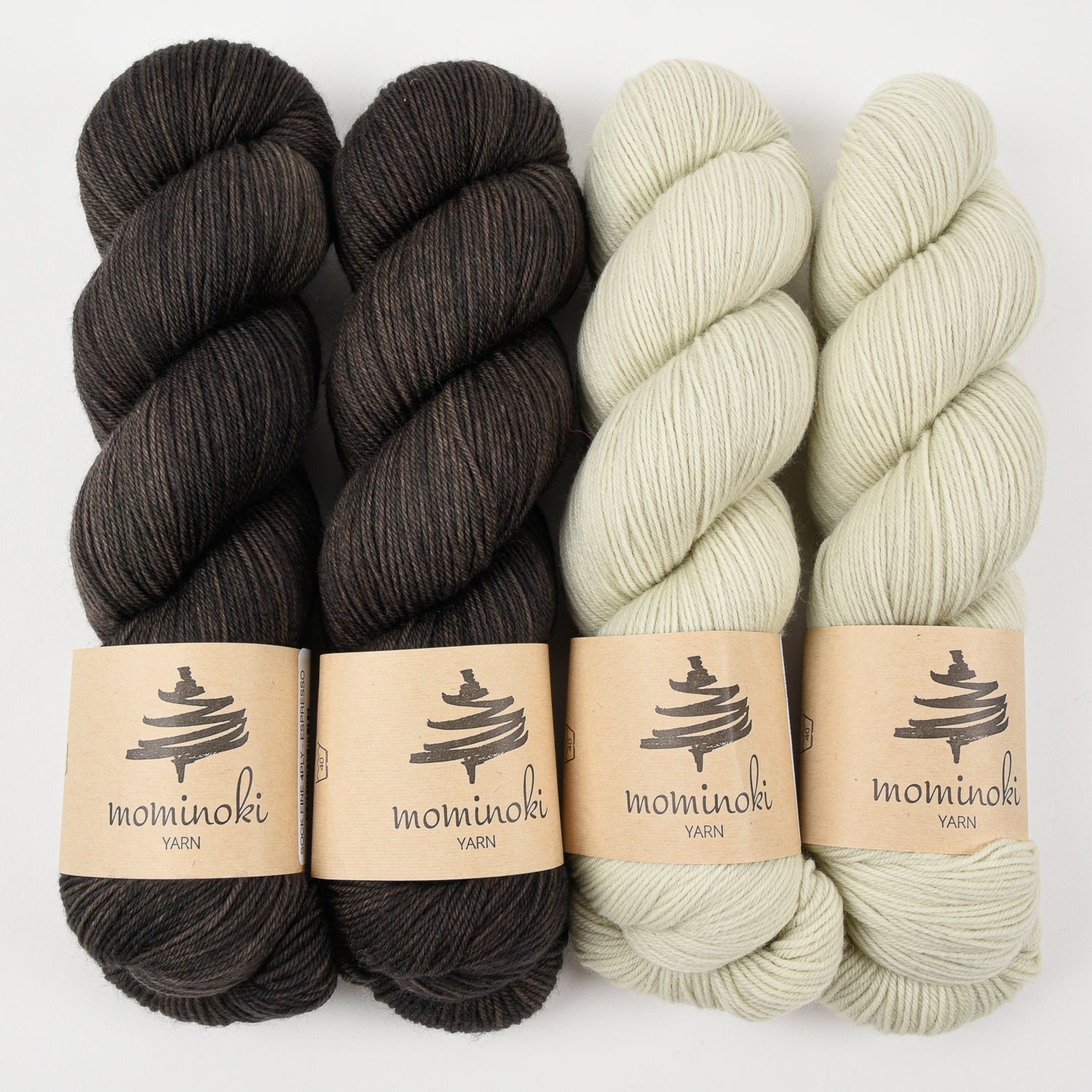 Mominoki Yarn OLD COFFEE Merino wool Polyamide Fingering Quick Kits
