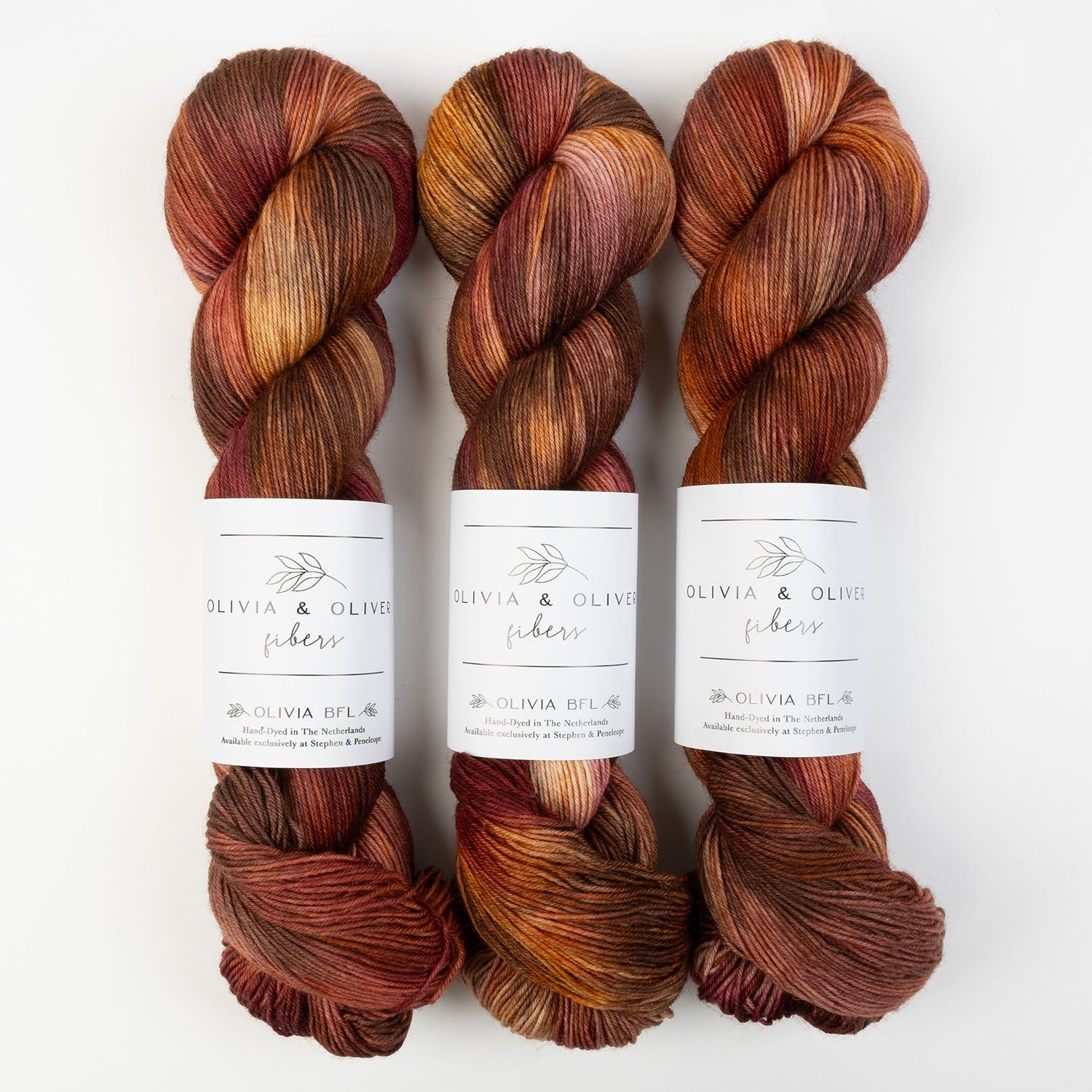 Olivia & Oliver OLIVIA BFL - EMBER IRIS BFL Wool Blue Faced Leicester Fingering multicolour Yarn