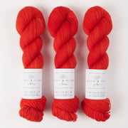Olivia & Oliver OLIVIA BFL - PIRI PIRI BFL Wool Blue Faced Leicester Fingering red Yarn