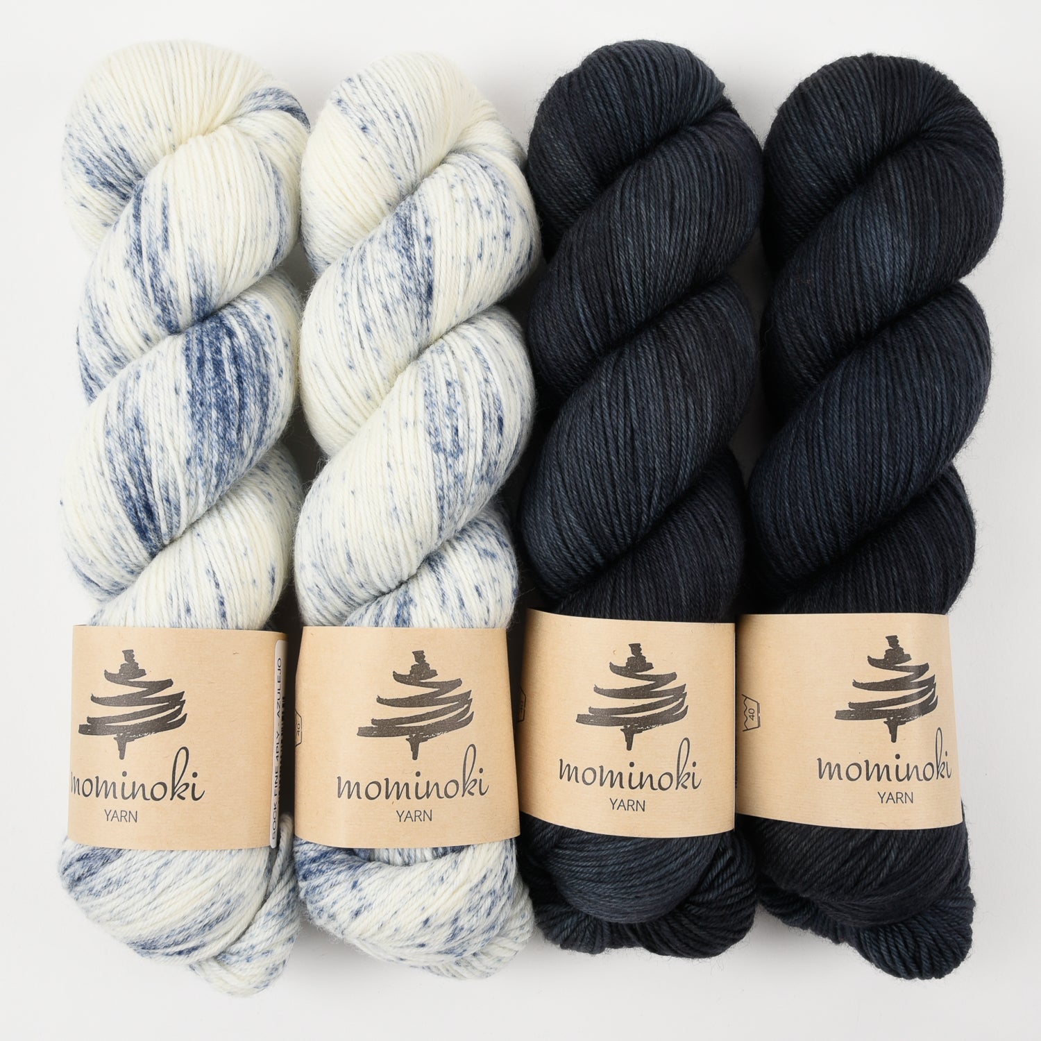 Mominoki Yarn ONCE IN A BLUE MOON Merino wool Polyamide Fingering Quick Kits