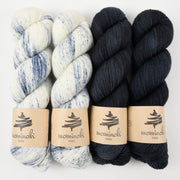 Mominoki Yarn ONCE IN A BLUE MOON Merino wool Polyamide Fingering Quick Kits