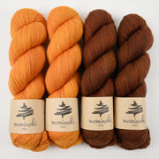 Mominoki Yarn ORANGE SPICE Merino wool Polyamide Fingering Quick Kits