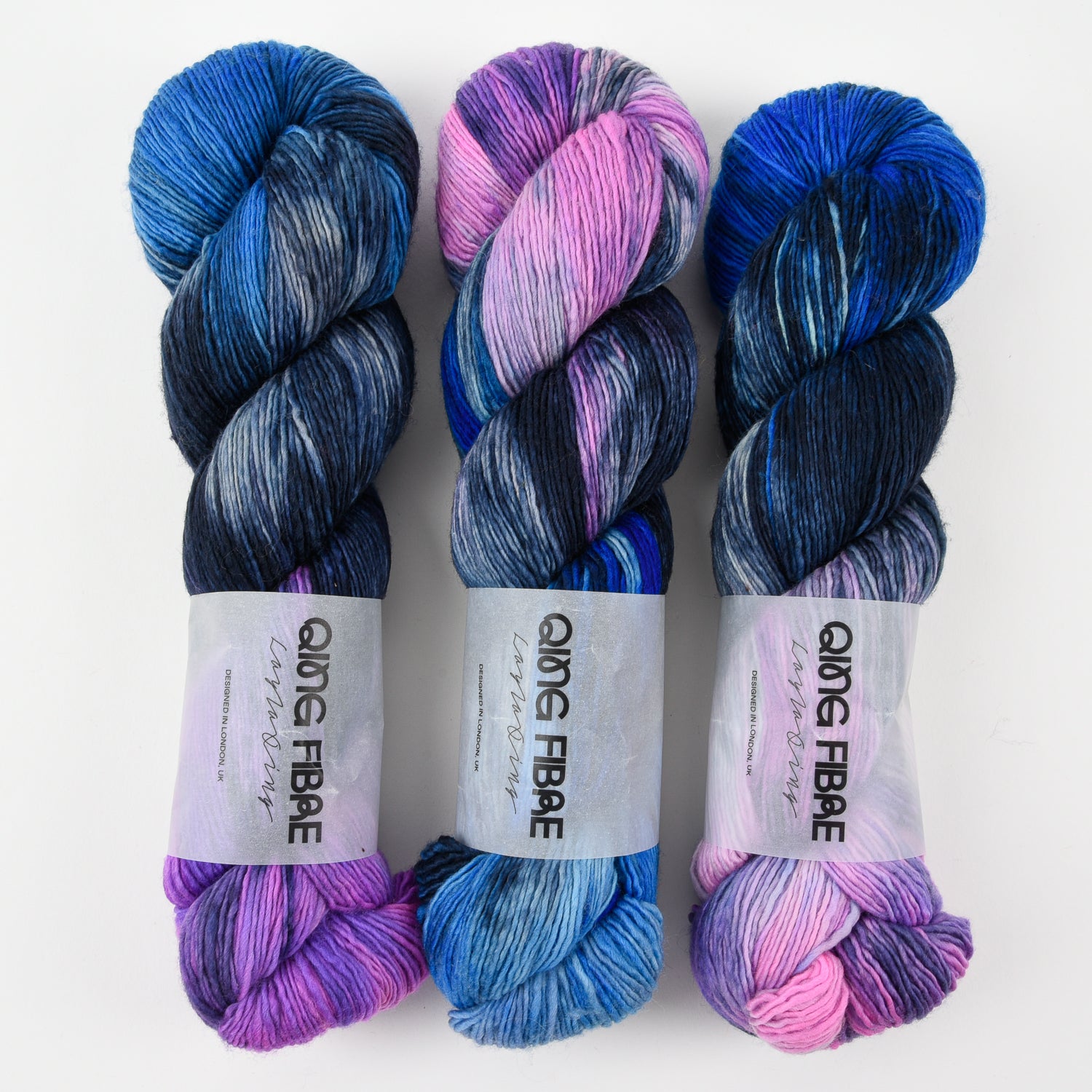Qing Fibre DASHING SASSY - OSLO Merino wool Fingering multicolour Yarn