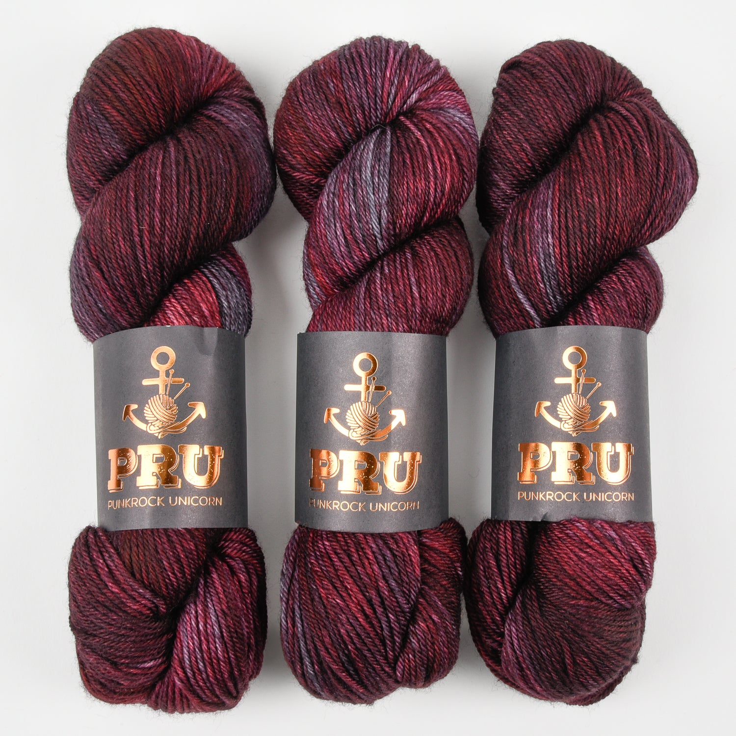 Punk Rock Unicorn SOUL DK - OX Merino wool Nylon DK Sock red Yarn