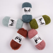 West Wool MOHAIR MIX - OLIVE SEA Mohair Silk Lace Quick Kits