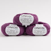 ONION NETTLE SOCK - V1026 LILLA Merino wool Nettle Fingering purple Yarn
