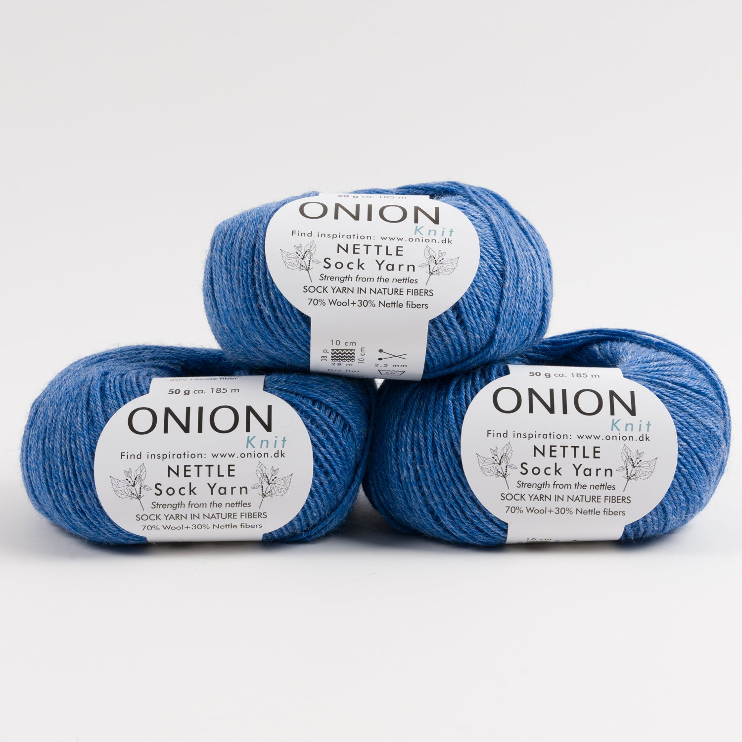 ONION NETTLE SOCK - V1020 HIMMELBLÅ Merino wool Nettle Fingering blue Yarn